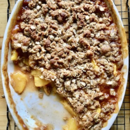 Summer Peach Crumble with Ginger