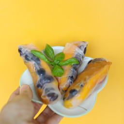 Summer Roll with Fruit and Peanut Butter