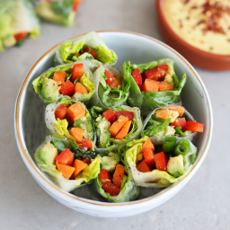 Summer Spring Rolls with Spicy Mango Dipping Sauce