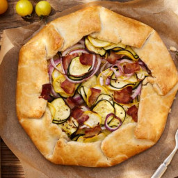 Summer Squash and Bacon Galette