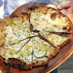 Summer Squash Pizza with Goat Cheese and Walnuts