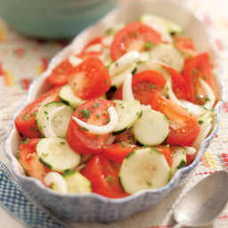 Summer Tomato, Onion  and  Cucumber Salad