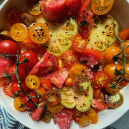 Summer Tomatoes with Warm Spiced Olive Oil