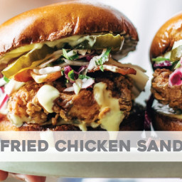 Summertime Fried Chicken Sandwiches with Tangy Slaw