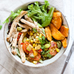 Summery Pulled Pork and Veggie Bowls
