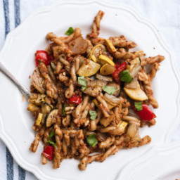 Sun-Dried Tomato Pesto Pasta with Roasted Vegetables
