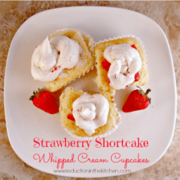 #SundaySupper Strawberry Shortcake Whipped Cream Cupcakes