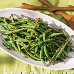 Sunny's Easy Grilled Green Beans with a Quick Chutney