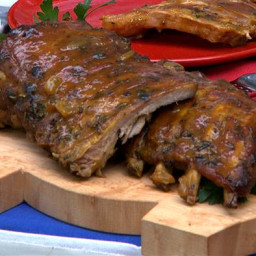 Sunnys Grilled Pork Ribs with Herbed Mustard Sauce