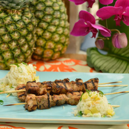Sunny's Pork Kebabs and Baked Pineapple Rice