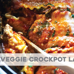 Super Easy Skinny Veggie Crockpot Lasagna
