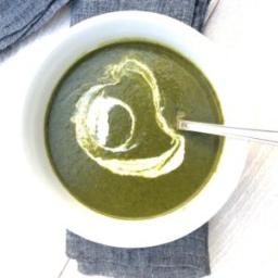 Super Greens Soup with Lemon-Tarragon Cream