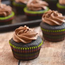 Super Moist Chocolate Cupcakes with Mocha Buttercream Frosting