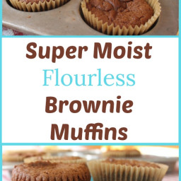 Super Moist Flourless Brownie Muffins
