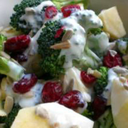 Super-Nutritious Broccoli Salad with Apples and Cranberries