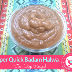 Super Quick Badam Halwa (2-Step Recipe)