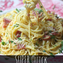 Super Quick Spaghetti Carbonara Recipe