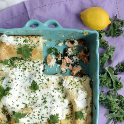 Superfood Salmon Lasagna with Kale and Spinach