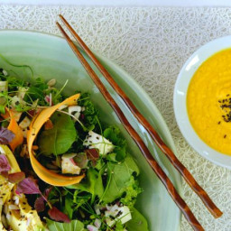 Superfoods Salad with Carrot-Doenjang Dressing