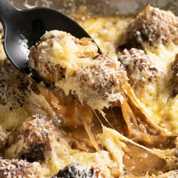 Swap the Usual Soup for Savory French Onion Meatballs