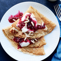 Swedish Pancakes with Lingonberry Compote