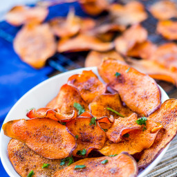 Sweet and Salty Sweet Potato Chips