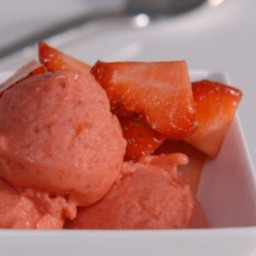 Sweet and Silky Strawberry Sorbet Recipe