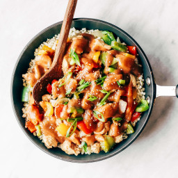 Sweet And Sour Chicken With Cauliflower Rice