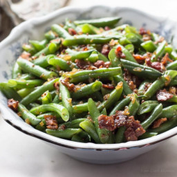 Sweet and Sour German Green Beans with Bacon and Onions