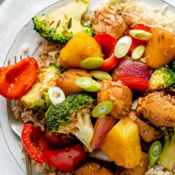 Sweet and Sour Pineapple Broccoli Chicken Stir Fry