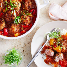 Sweet and sour pork rissoles