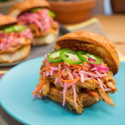 Sweet and Sour Pulled Chicken Sandwich