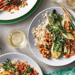 Sweet-and-Sour Sesame Bok Choy with Pork