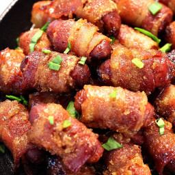 Sweet and Spicy Bacon Wrapped Little Smokies Recipe