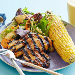 Sweet and Spicy BBQ Chicken with Corn Salad