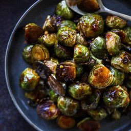 Sweet and Spicy Brussels Sprouts.