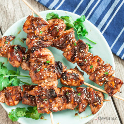 Sweet and Spicy Glazed Chicken Skewers