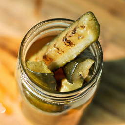 Sweet and Spicy Grilled Pickles