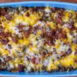 Sweet and Spicy Hash Brown and Sausage Breakfast Casserole
