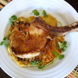 Sweet and Spicy Pineapple Pork Chops