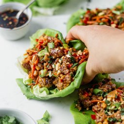 Sweet and Spicy Pork Lettuce Wraps