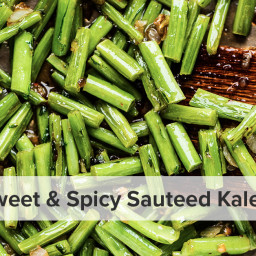 Sweet and Spicy Sauteed Kale Stems