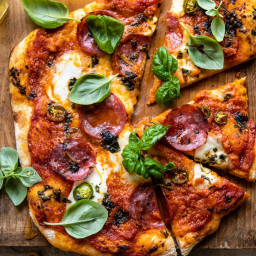 Sweet and Spicy Tomato Basil Pepperoni Pizza