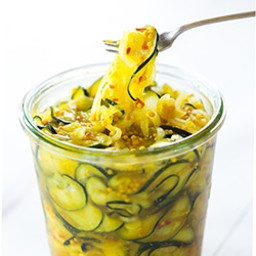 Sweet and Spicy Zucchini Refrigerator Pickles