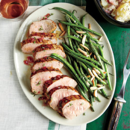 Sweet and Tangy Glazed Pork Tenderloin with Red Potato Mash