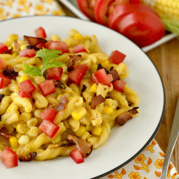 Sweet Corn and Bacon Skillet Mac & Cheese