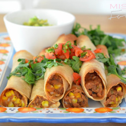 Sweet Corn and Green Chile Baked Flautas