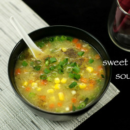 sweet corn soup recipe | sweet corn and vegetable soup recipe