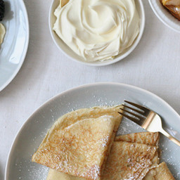 Sweet Crepes with Caramelized Pears