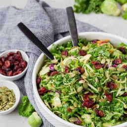 Sweet Kale Salad with Dried Cranberries and Poppy Seed Dressing